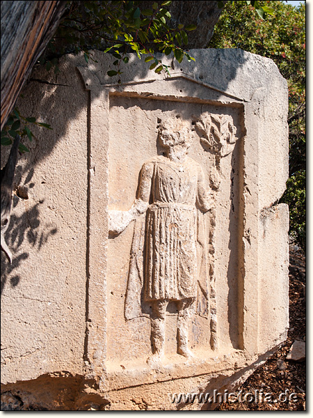 Pednelissos in Pisidien - Apollon-Relief in der Nähe der Quelle