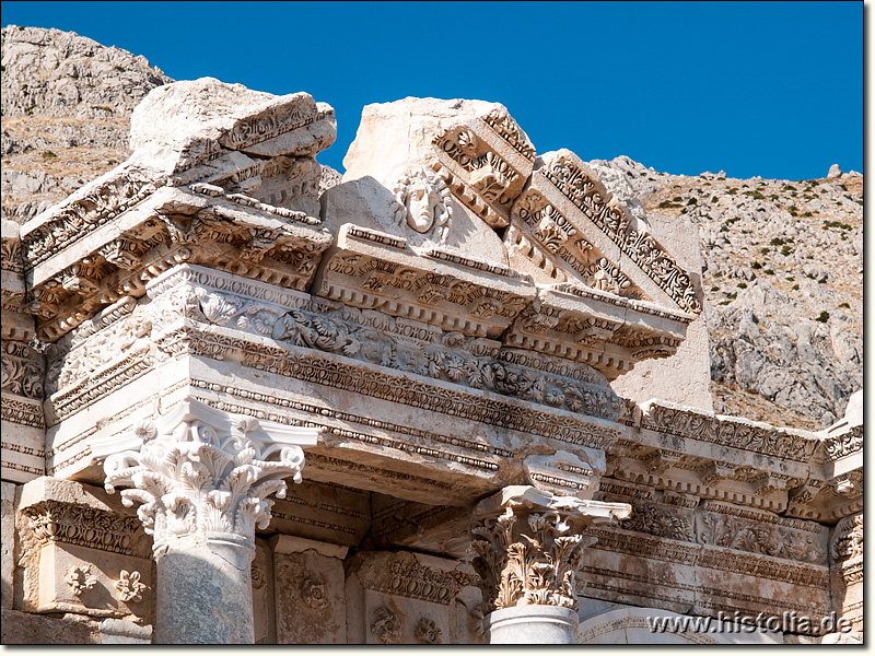 Sagalassos in Pisidien - Detail des Antonius-Nymphäums an der Nordseite der oberen Agora