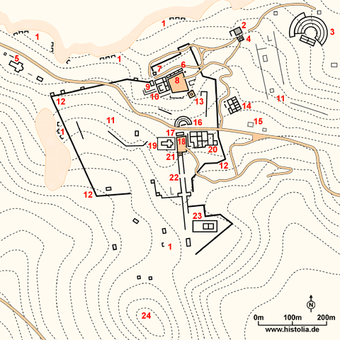Gebietskarte von Sagalassos in Pisidien