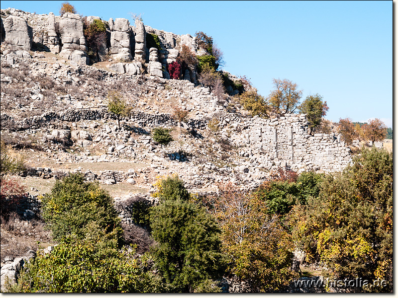 Selge in Pisidien - Stadtmauer oberhalb des Stadions