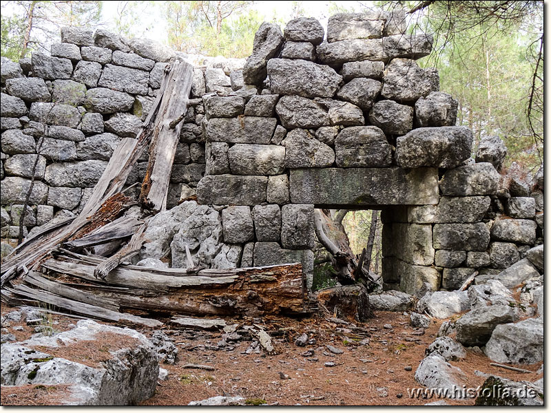 Sia in Pisidien - Das Ost-Tor der Akropolis-Burg von Innen