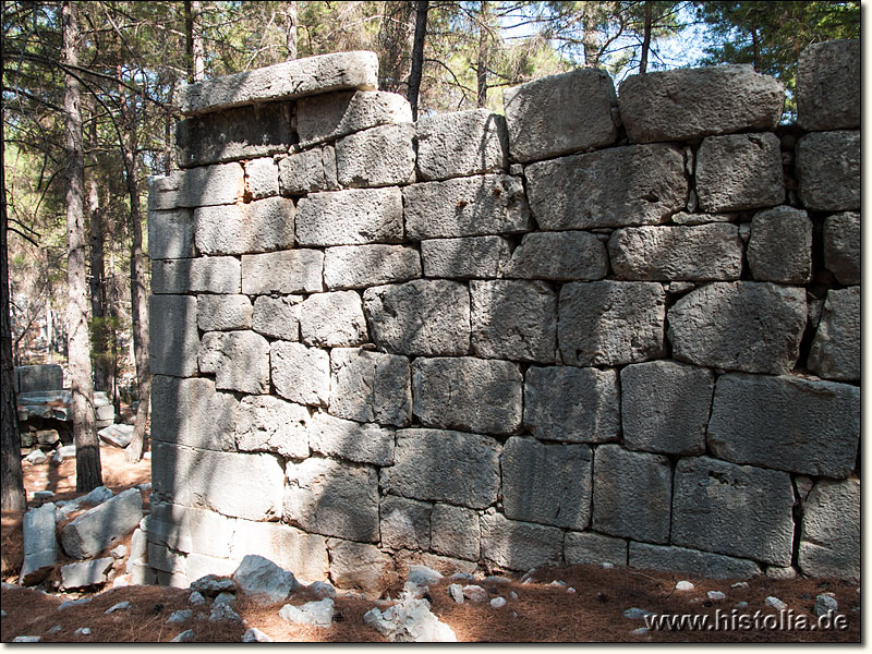 Sia in Pisidien - Außenwand eines hellenistischen Tempels