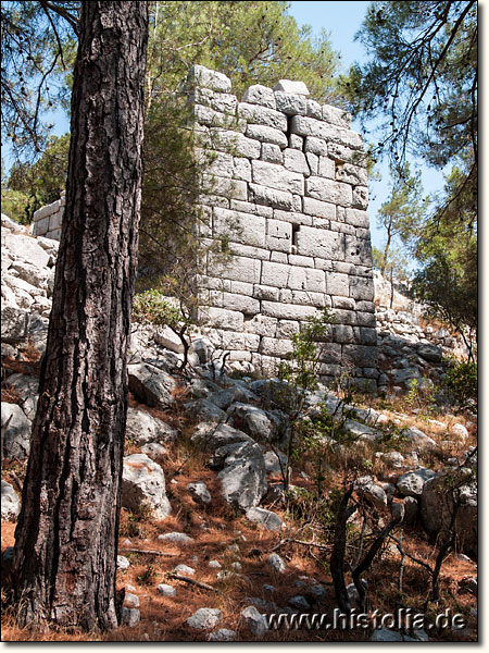 Sia in Pisidien - Wachturm auf der Südseite der Akropolis-Burg