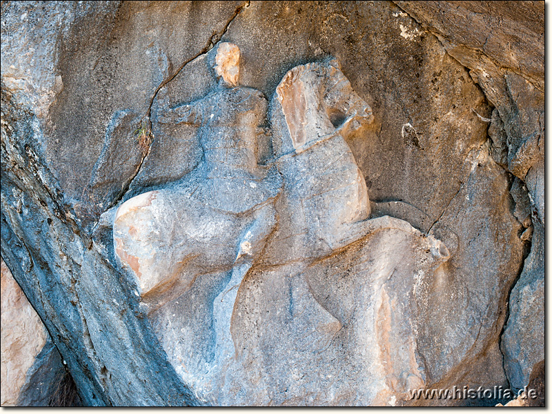 Termessos in Pisidien - Reiter im makedonischen Lederpanzer im Alketas-Grab