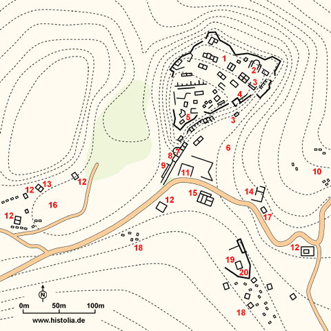 Gebietskarte von Trebenna in Pisidien