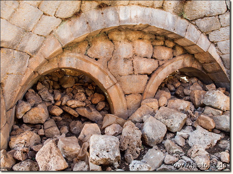 Alakilise in Lykien - Gewölbe vor dem Narthex-Bereich der Basilika