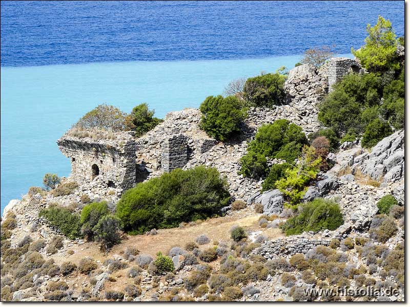 Biçkici Manastiri in Kilikien - Gebäudereste von Kirchen und Wohnhäusern der Klosteranlage