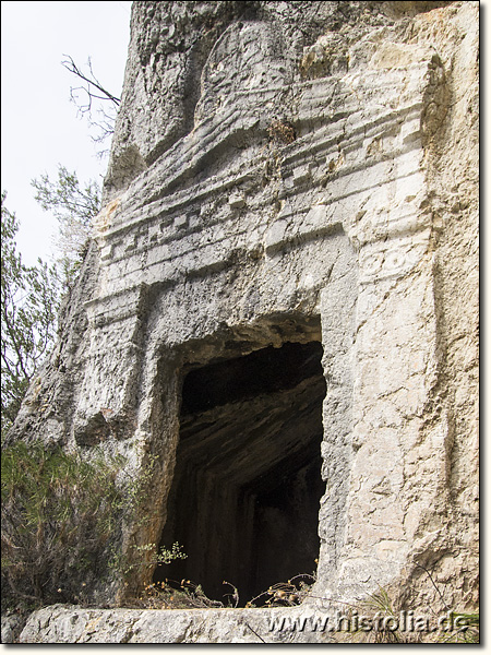 Idyma in Karien - Schön verziertes karisches Felsengrab in der großen Nekropole von Idyma