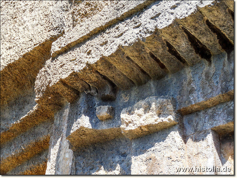 Krya in Karien - Detail aus der Fasade eines lykischen Felsengrabes/Hausgrabes oberhalb von Krya