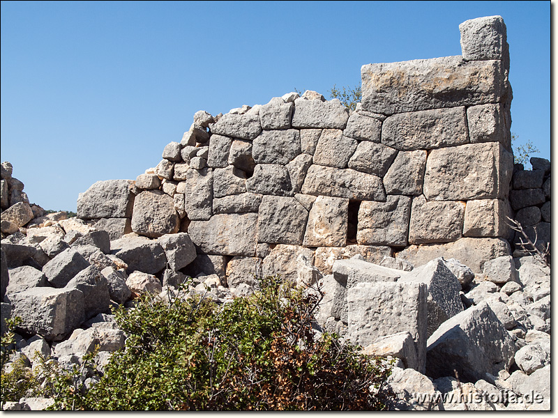 Pasli in Kilikien - Polygonales Mauerwerk eines großen, späthellenistischen Gebäudes